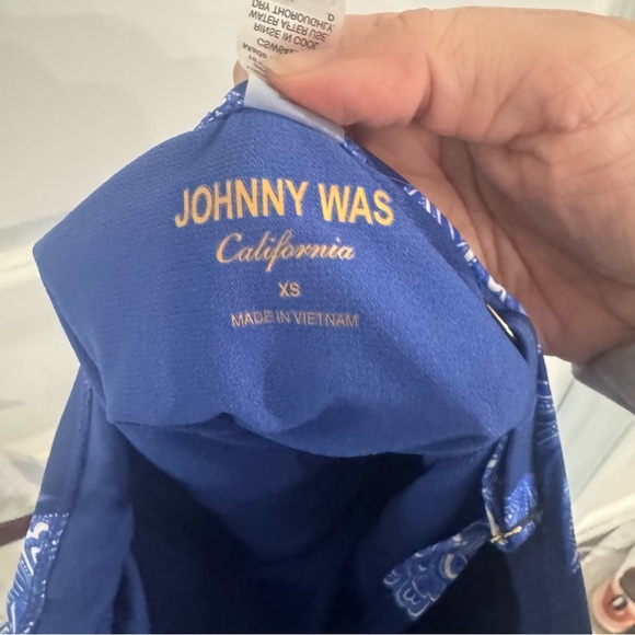 Johnny Was Yao Bandeau One Piece Swimsuit Floral Blue Print - Picture 9 of 11